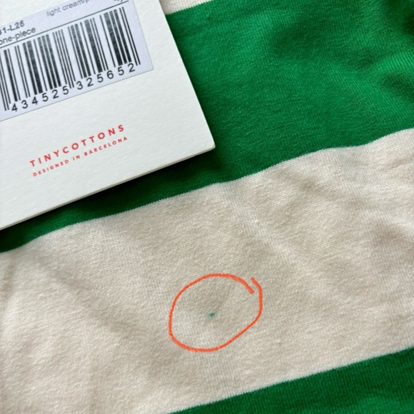 Tinycottons Stripes Jumpsuit Emerald Green - Picture 4 of 6